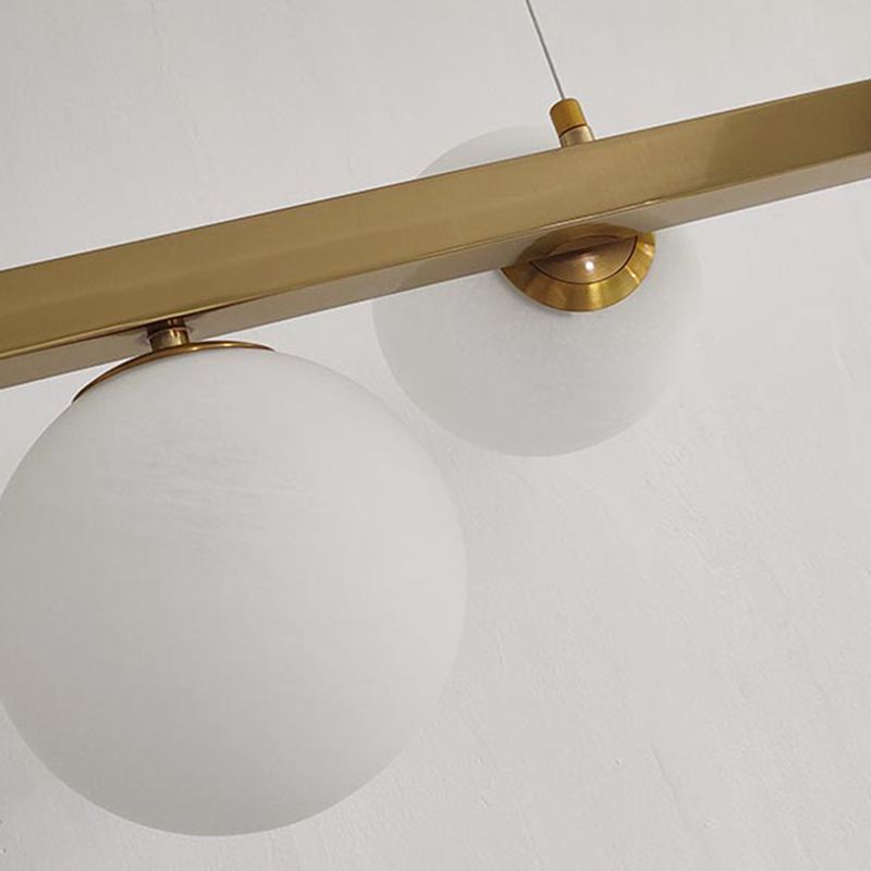 Nordic Style Hanging Lamp Ball Shape Island Light Fixture for Living Room