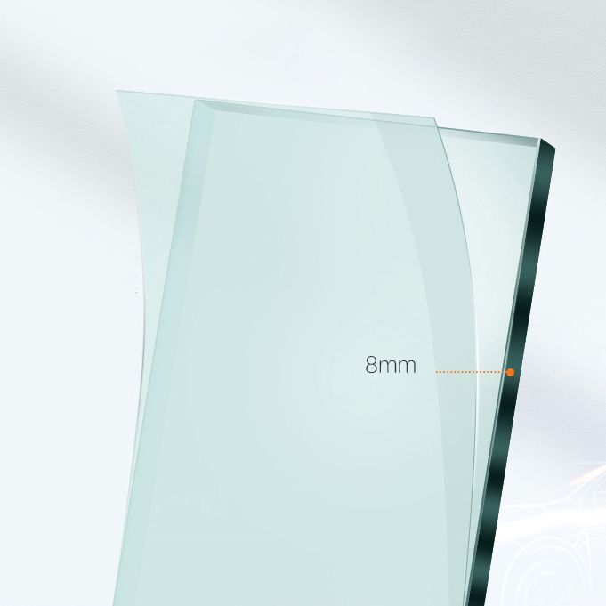 Tempered Glass Shower Stall with Fixed Panel Neo-Angle Corner Shower Stall