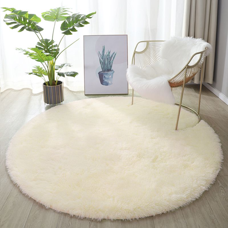 Chic Grey Area Carpet Solid Color Plush Area Rug Stain Resistant Rug for Drawing Room