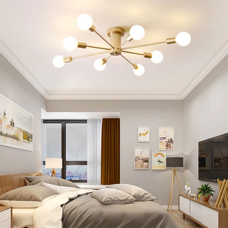 Accesorio de techo de semi-semi-flush sputnik semi desplazamiento luz para espacios interiores