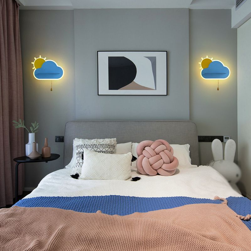 Cloud Wall Mounted Lamps Modern Style Metal 1 Light Wall Light Sconces