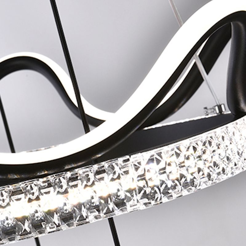 Nordic Crystal Chandelier Geometric 5 Lights Chandelier Pendant for Living Room