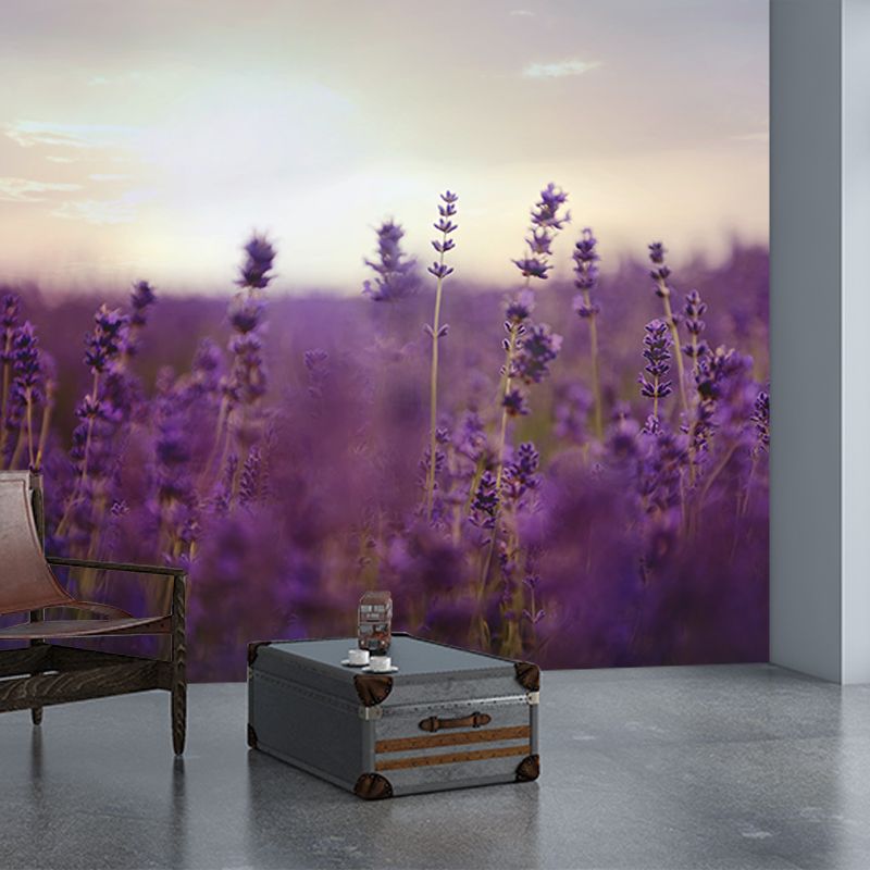 Modern Style Photography Wall Mural Wallpaper Flower Field Bedroom Wall Mural