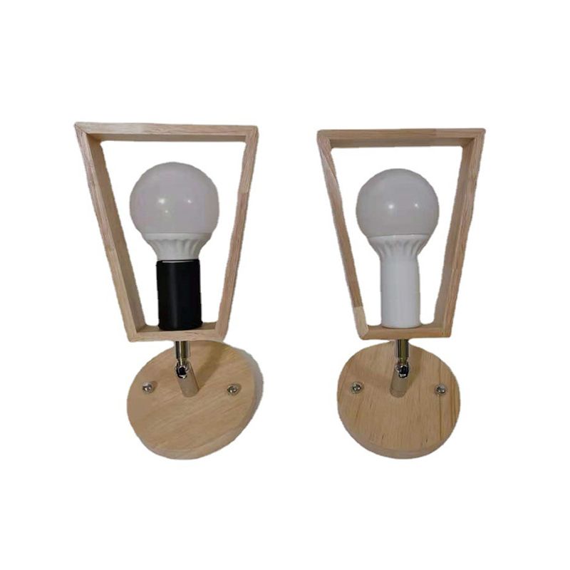 Einstellbare 1 leichte geometrische Wandbeleuchtung mit Holzwandleuchte moderne Holzwandleuchte