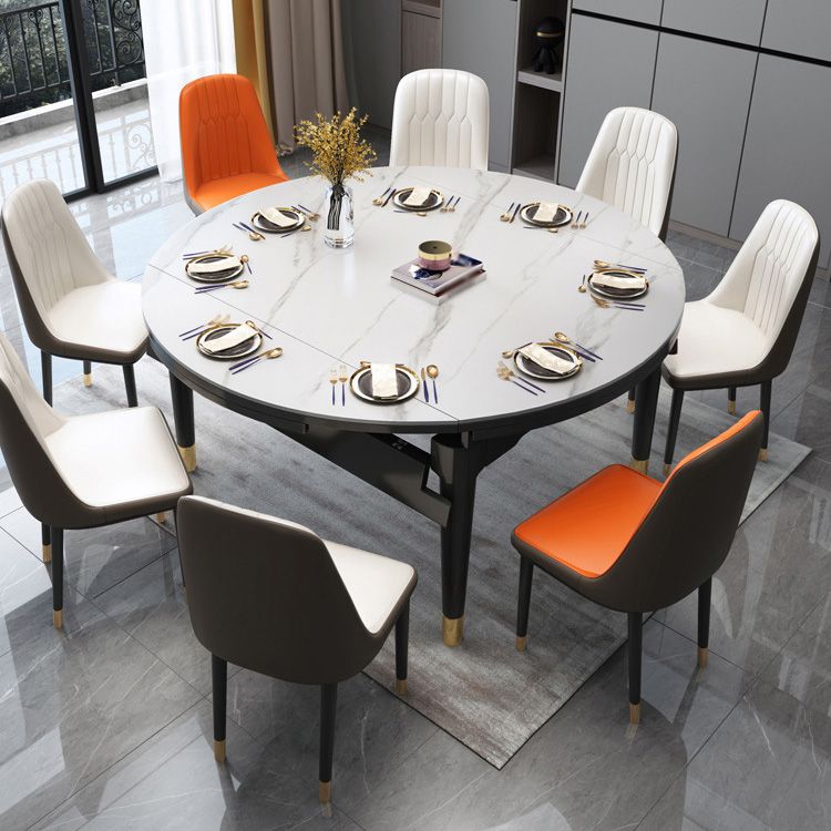 Mesa de comedor redondo muebles tradicionales de cena de lujo con hoja de caída