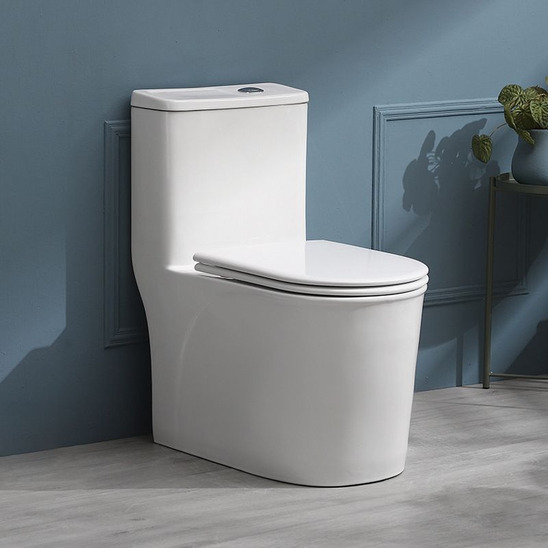 White Toilet Glazed Surface Modern All-In-One Toilet Bowl for Bathroom