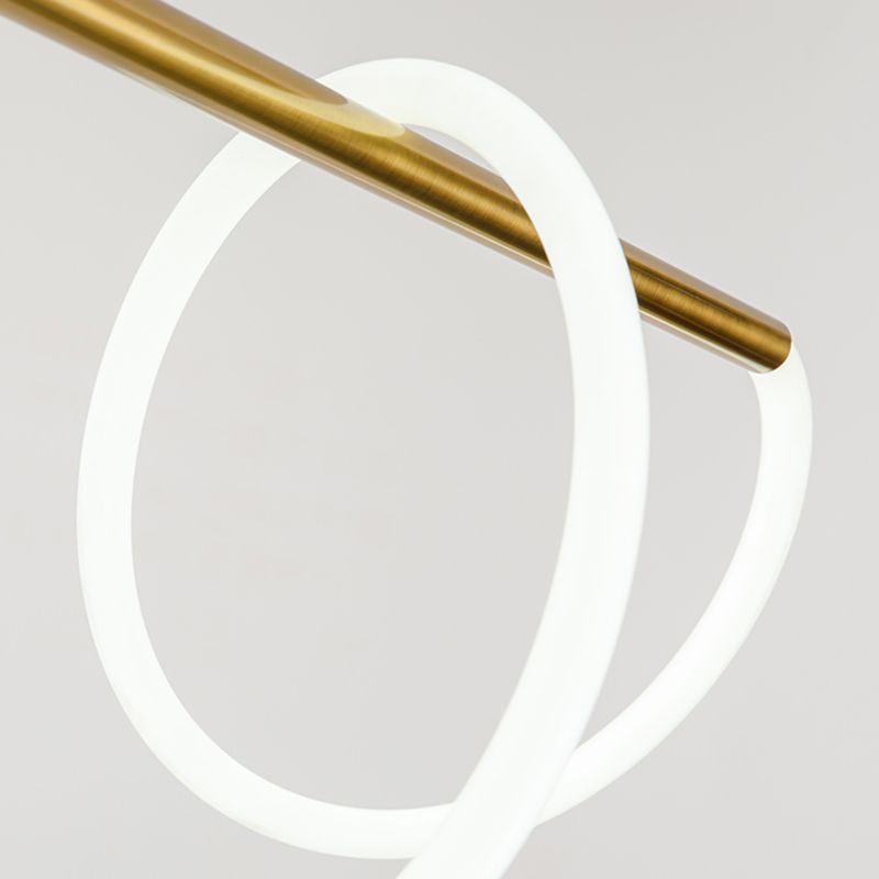 Simple Style Chandelier Gold Led Hanging Light for Bedroom Dining Room