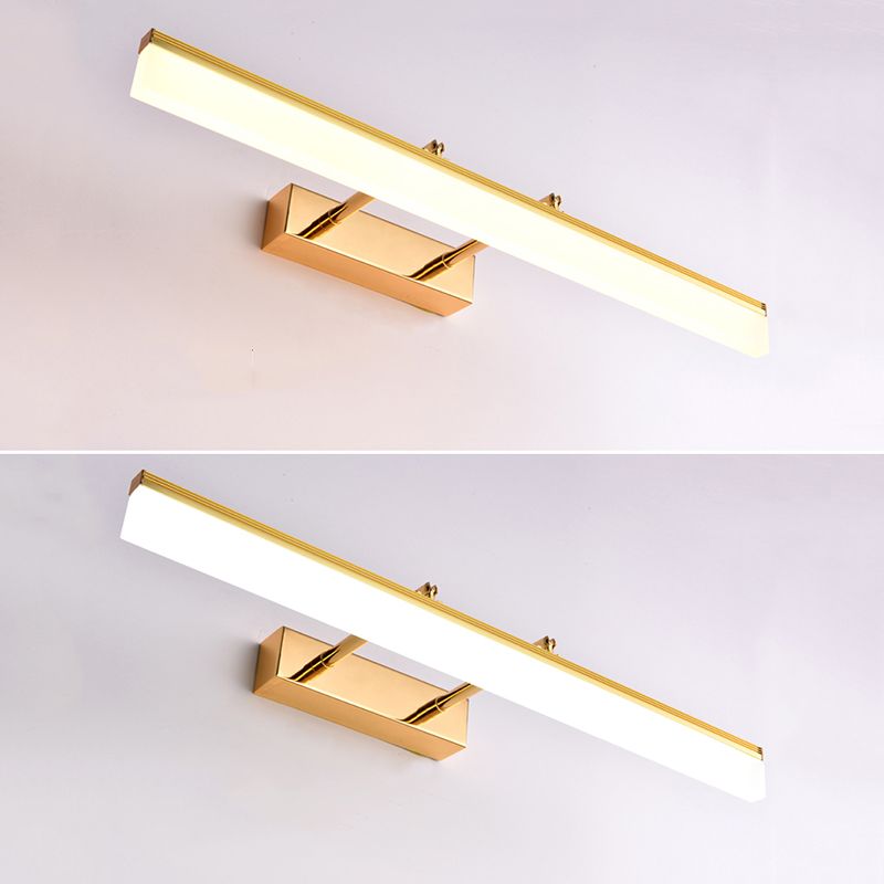 Lampada rettangolare per la lampada con applique del bagno in metallo a muro moderno lampada