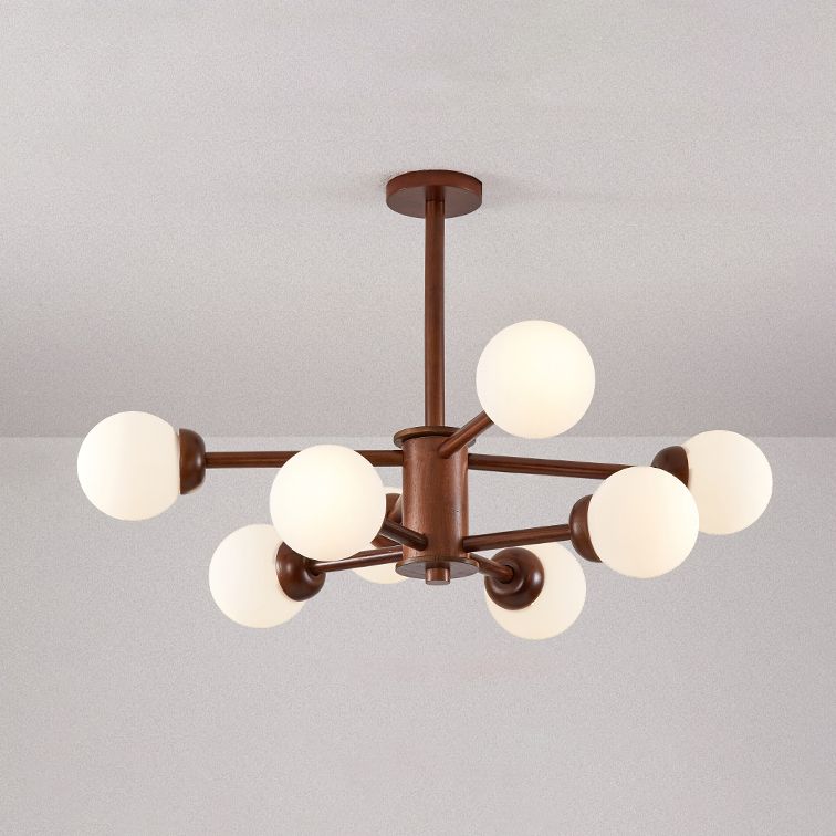 Hölzerne Kronleuchterdecke hängende Leuchte mit einstellbarem Federdraht