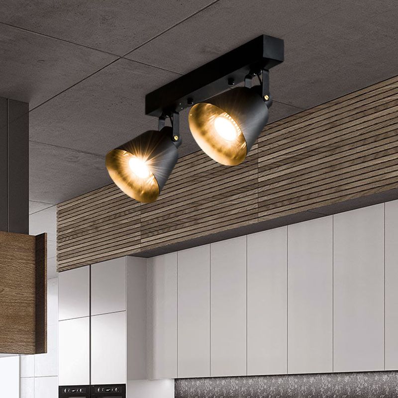 2/3/4 Lichten Emmer Plafondlamp Armatuur Loft Stijlvol Zwart/Wit Afwerking Metaal Draaibaar Semi Inbouw Verlichting