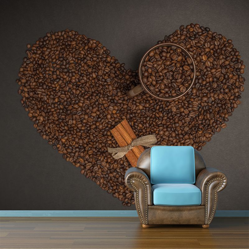 Coffee Beans Mural Commercial Decoration for Coffee Shop, Water Resistant