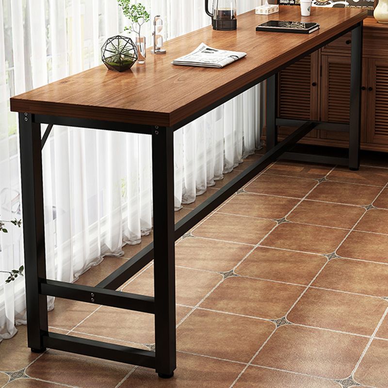 Manufactured Wood Bar Table Modern Metal Frame Pub Table for Small Places