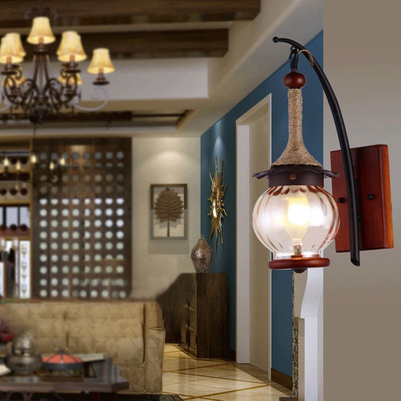 Kupfer ein leichter Leuchten Licht Industriewasserglas Globus Beleuchtungsbehandlung mit Metallstab