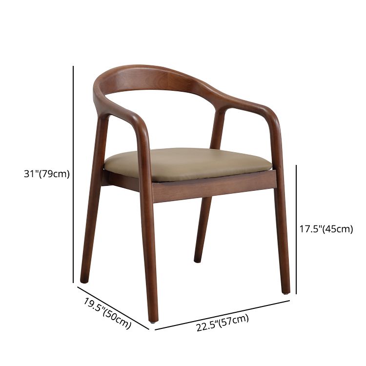 Chaise de salle à manger contemporaine en bois massif, chaise d'appoint à dossier ouvert pour la maison