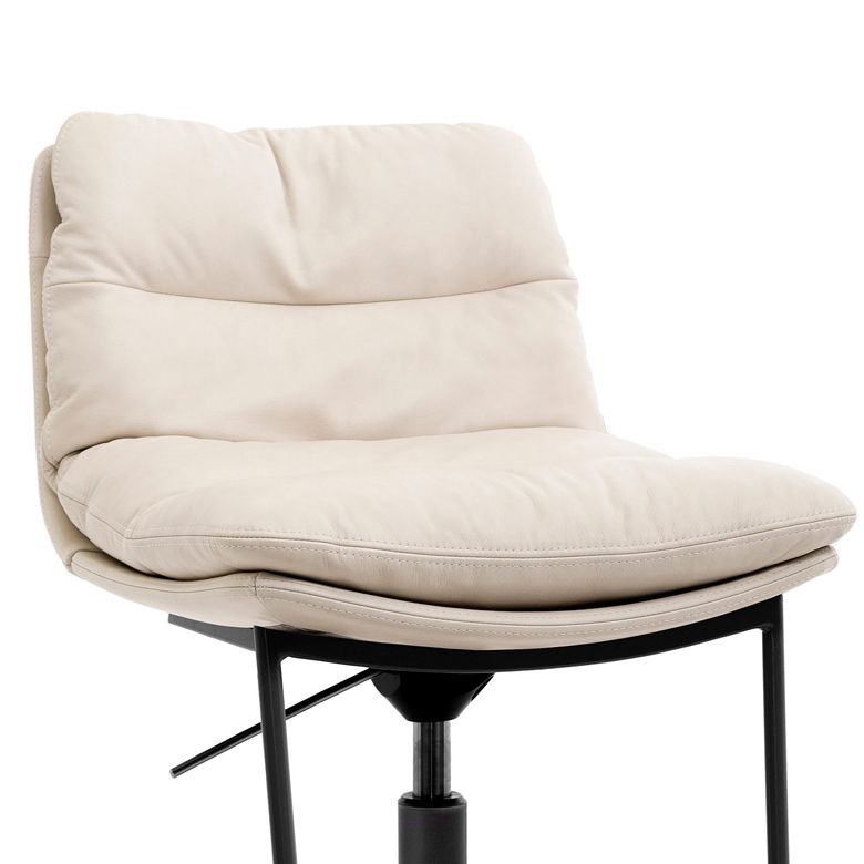 Glam Low Back Bar Stool Rotatable Counter Bar Stool for Home