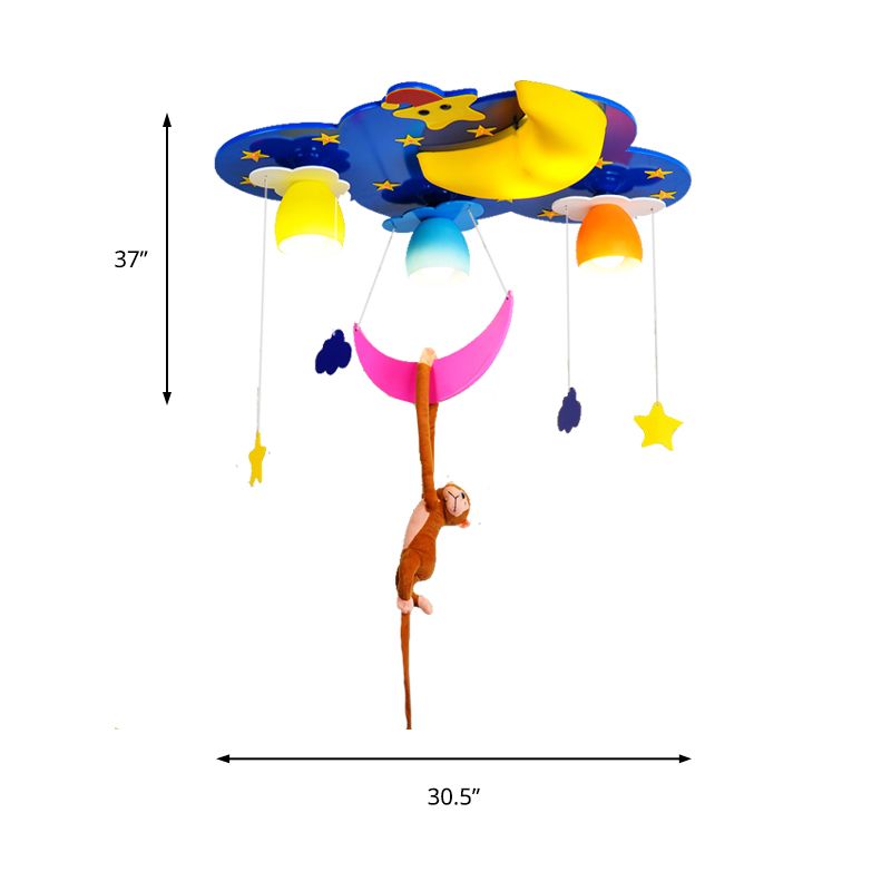Luz colorida del soporte del ras de la vista nocturna con el accesorio de techo moderno del metal del dinero que cuelga para el adolescente