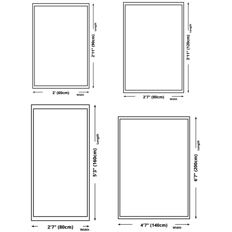 Blue Abstract Carpet Polyester Casual Area Rug Washable Rug for Living Room