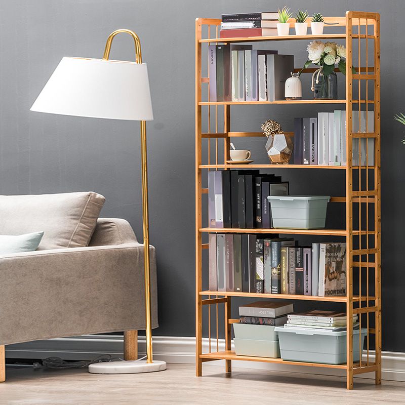 Modern Open Back Standard Bookshelf Engineered Wood Bookcase for Study Room