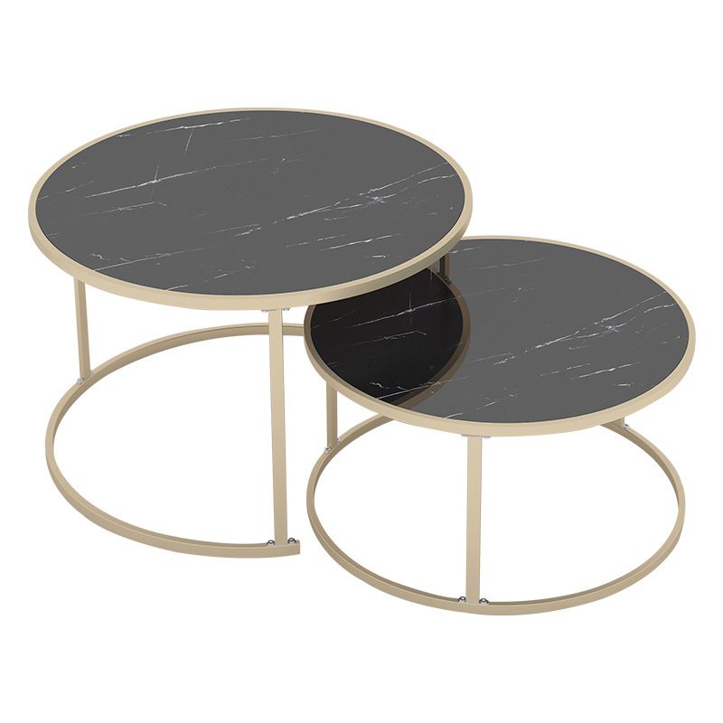 2 Piece Bunching Tables Solid Wood Coffee Table for Living Room