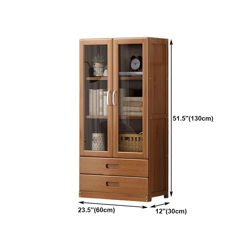Contemporary Vertical Standard Bookcase Brown Manufactured Wood Bookshelf