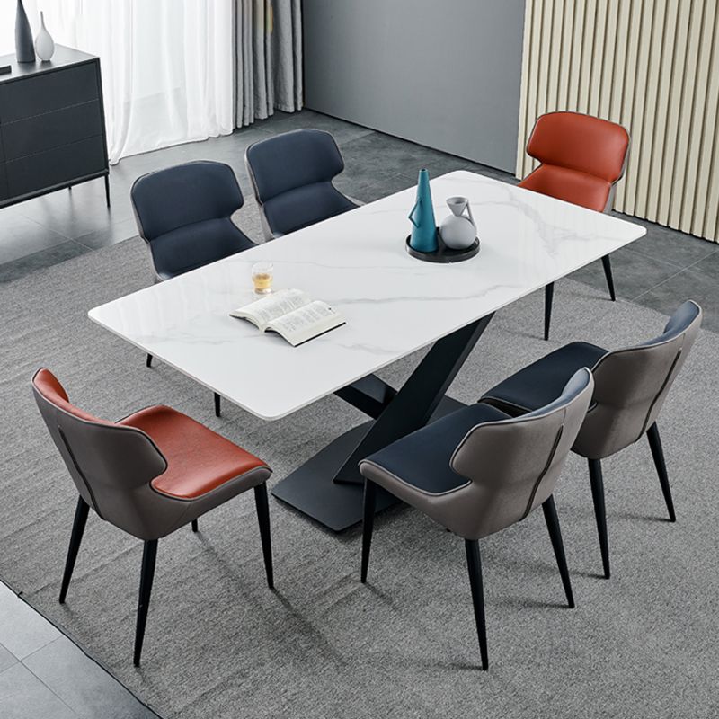 Industrial Metal Dining Room Chairs Wingback Parsons Chair for Home Use (Set of 2)