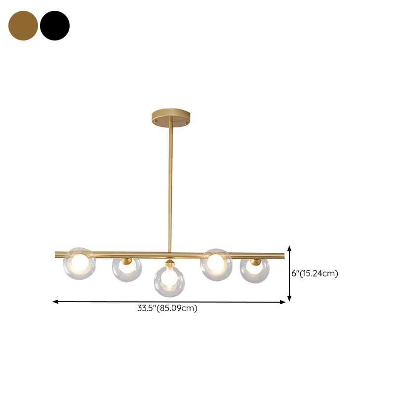 Simplicity Island Lighting Fixture Glass Shade Hanging Light for Dining Room