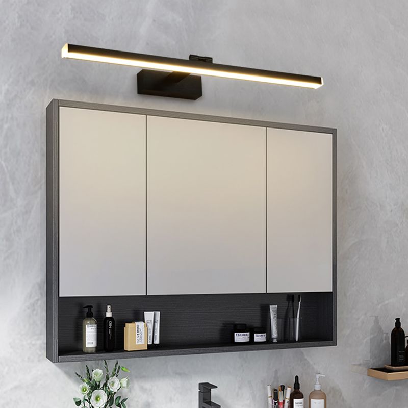 Luce da parete dritta in metallo Stile semplicità Stile a led Wall Sconce Illuminazione in nero