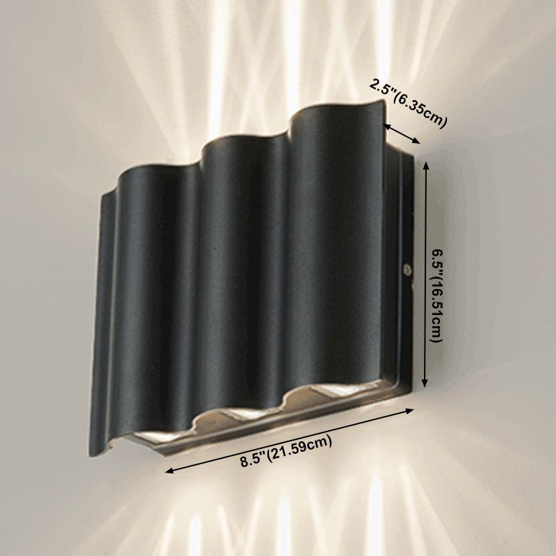Geometrische Form Metallwandbeleuchtung moderne Multi -Leuchten -Wandmontage in Schwarz