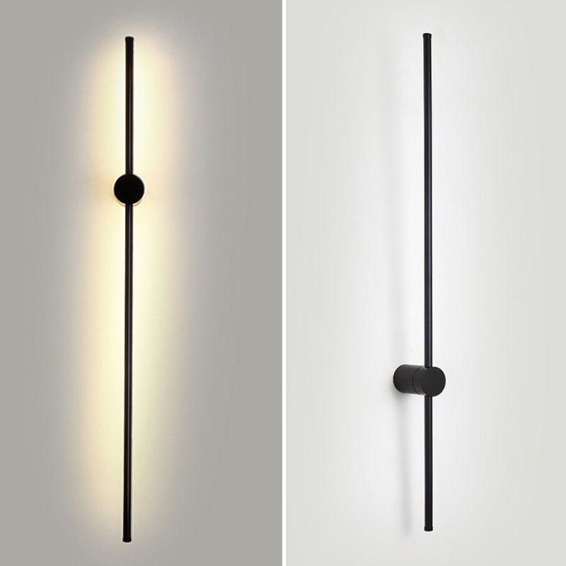 1or2-Light  Long line Shade Wall Sconce Modern  Nordic Style Metal Wall Lighting for Living Room
