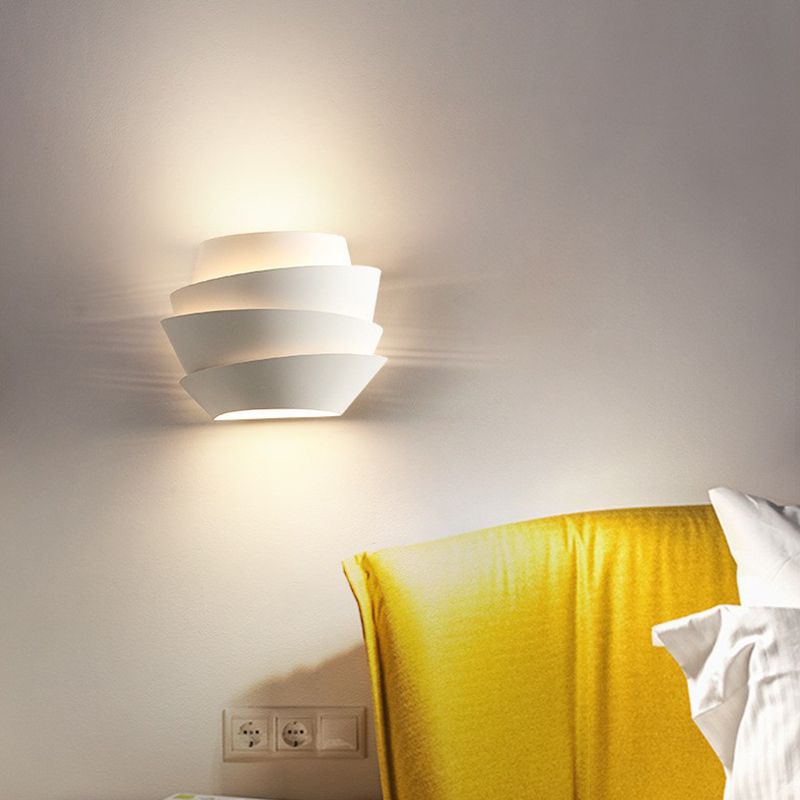 2 - Light Kids Style Wall Mounted Fixture Unique Metal Wall Sconce in White