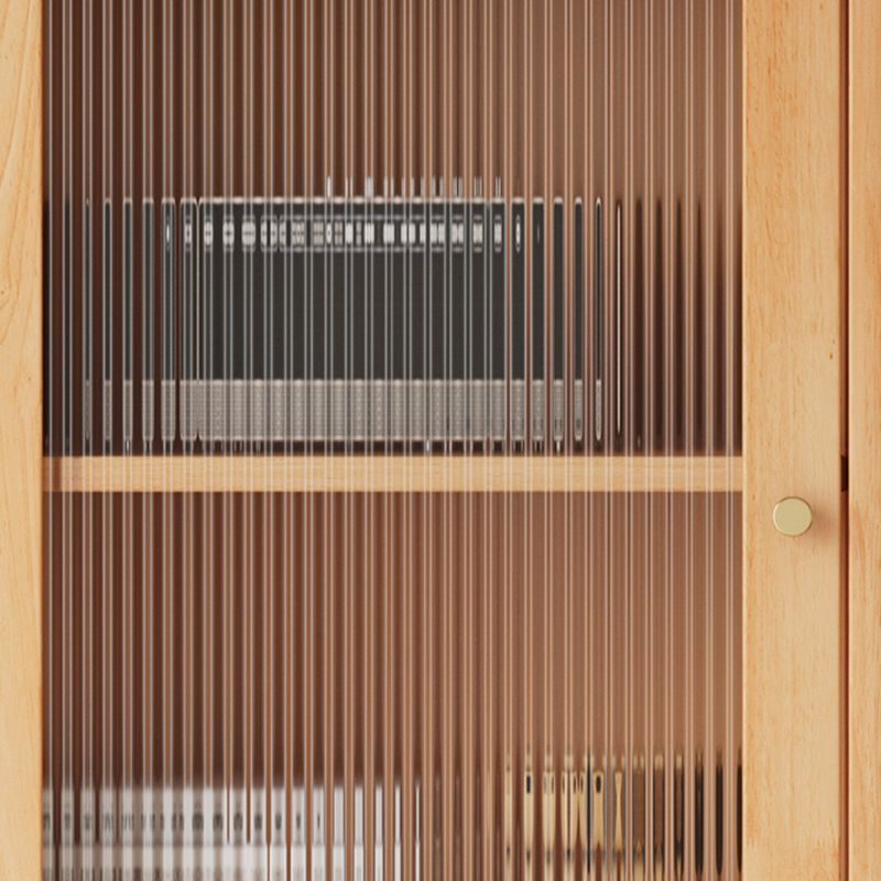 Contemporary Closed Back Bookshelf Solid Wood Bookcase with Drawers