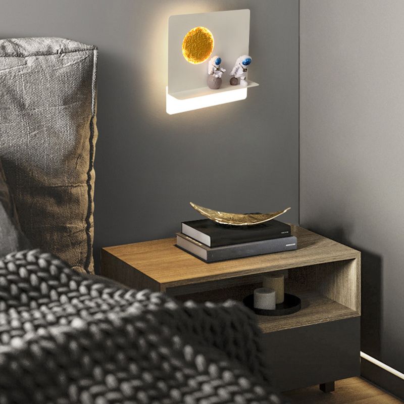 Modern Style Geometry Shape Wall Sconce Metal 1 Light Sconce Lighting for Bedroom