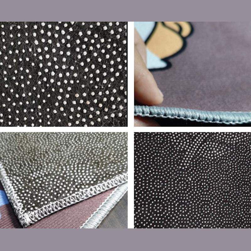 Contemporary Polyester Carpet Abstract Pattern Rug Stain Resistant Area Rug for Living Room