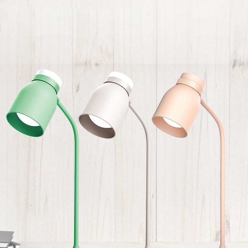 3-Gears Adjustable LED Table Lamp Warm White Light Nordic Macaroon Style Desk Light with Mini Night Light Design