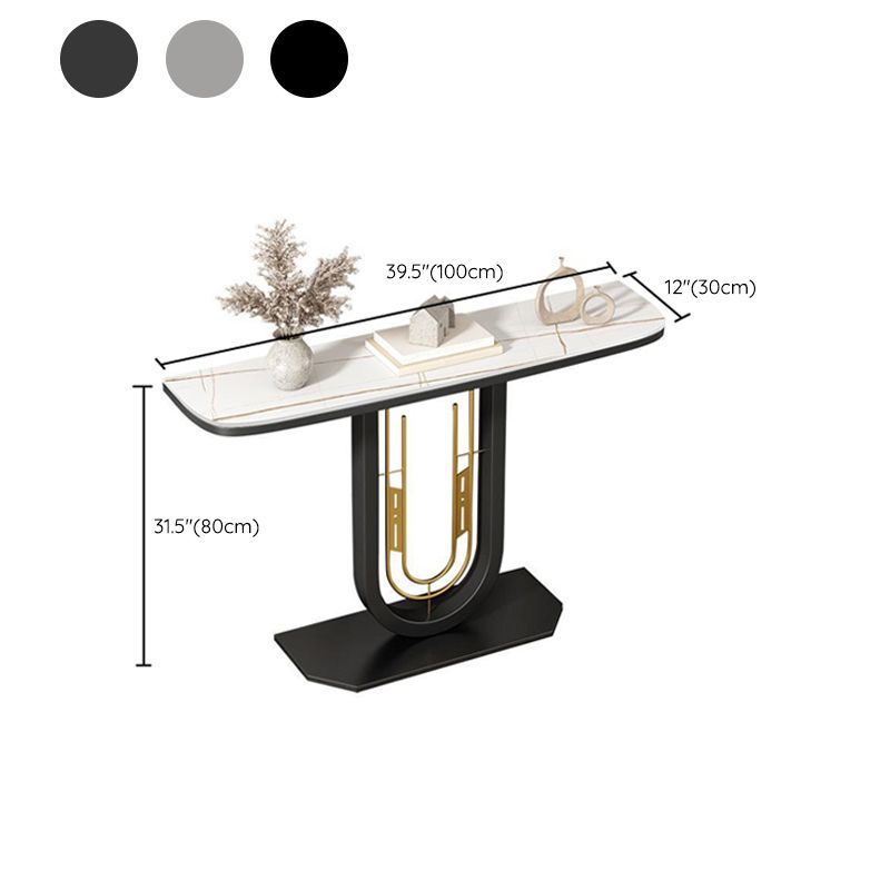 Half Moon Console Accent Table Scratch Resistant Console Sofa Table