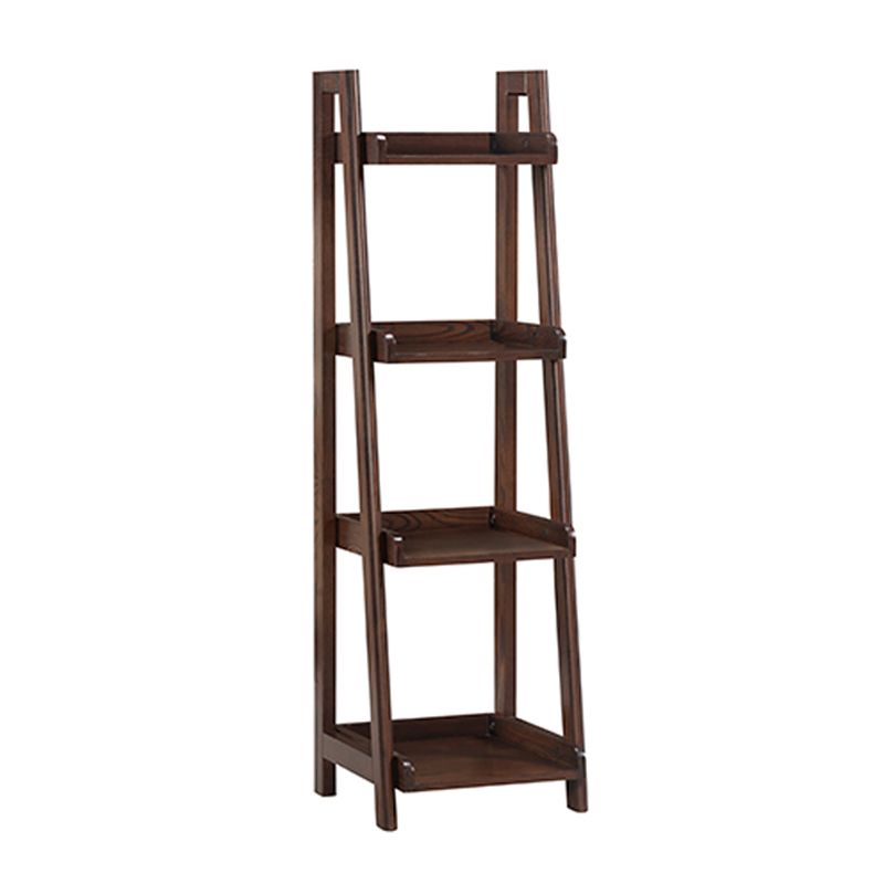 Moderne Style Ladder Bookshelf Massivholzregal Bücherregal für das Studienraum
