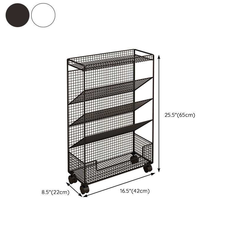 Scandinavian Children's Book Display Freestanding Steel Shelf Bookcase