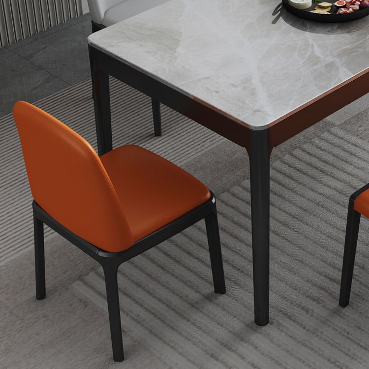 Rechteck dreifarbige Esstisch Sinterstein Tisch Vintage mit Schublade
