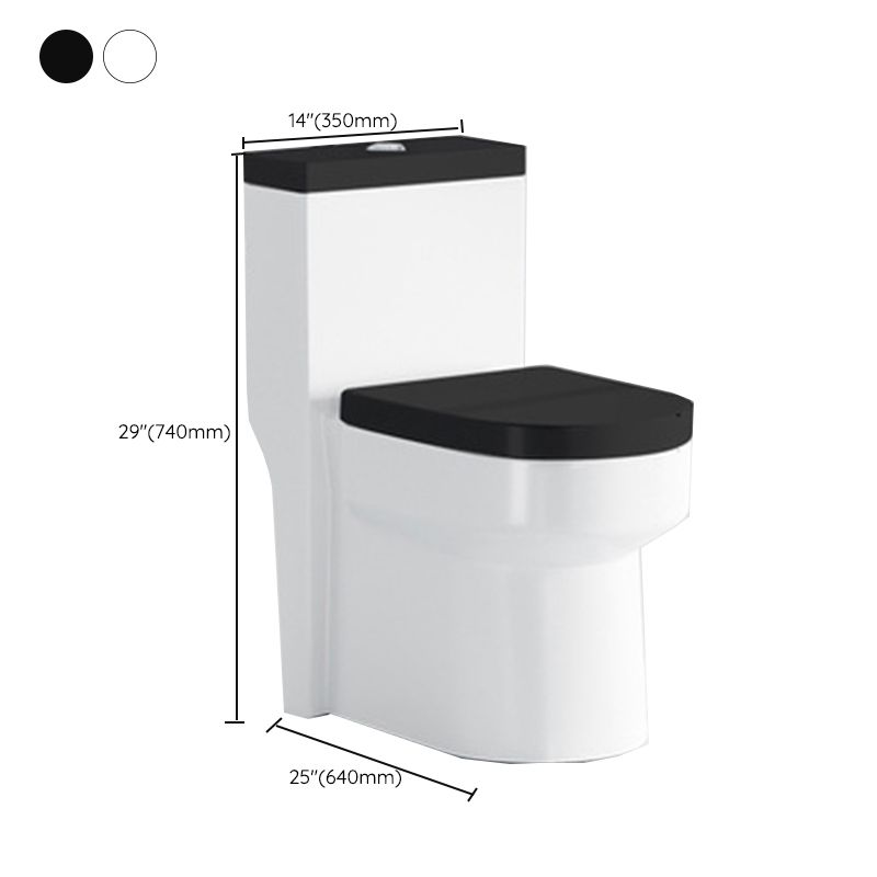 Traditional All-In-One Urine Toilet Floor Mounted Porcelain Siphon Jet Toilet