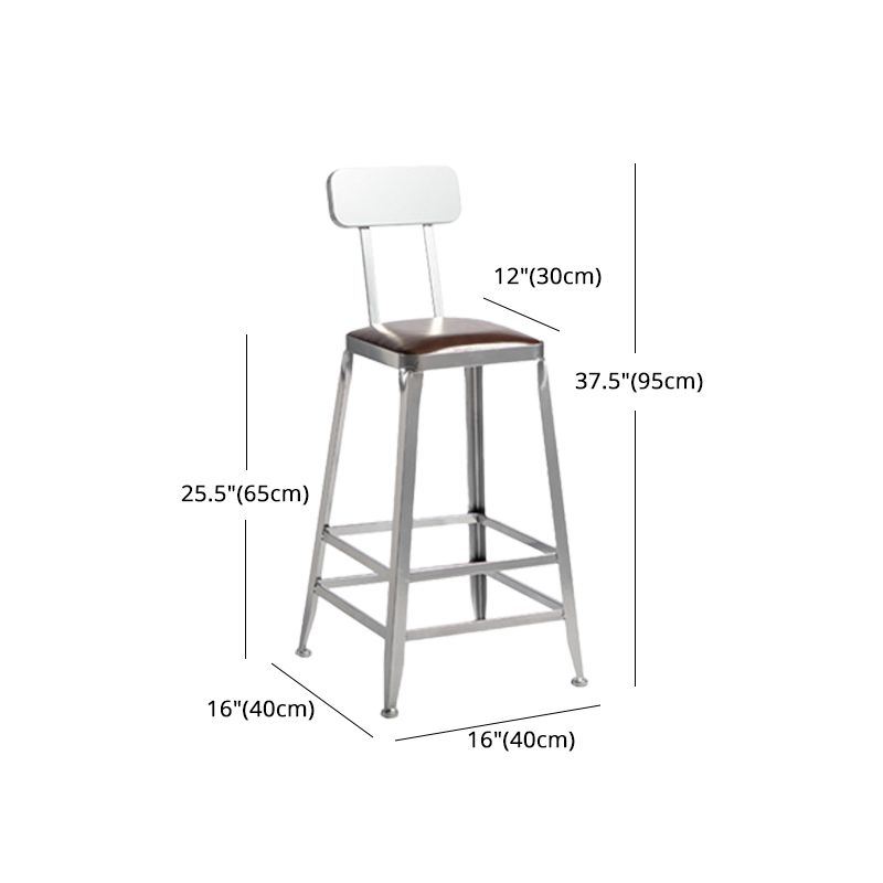 Industrieller Bristol Bar- und Thekenhocker in Vintage-Braun mit Eisen