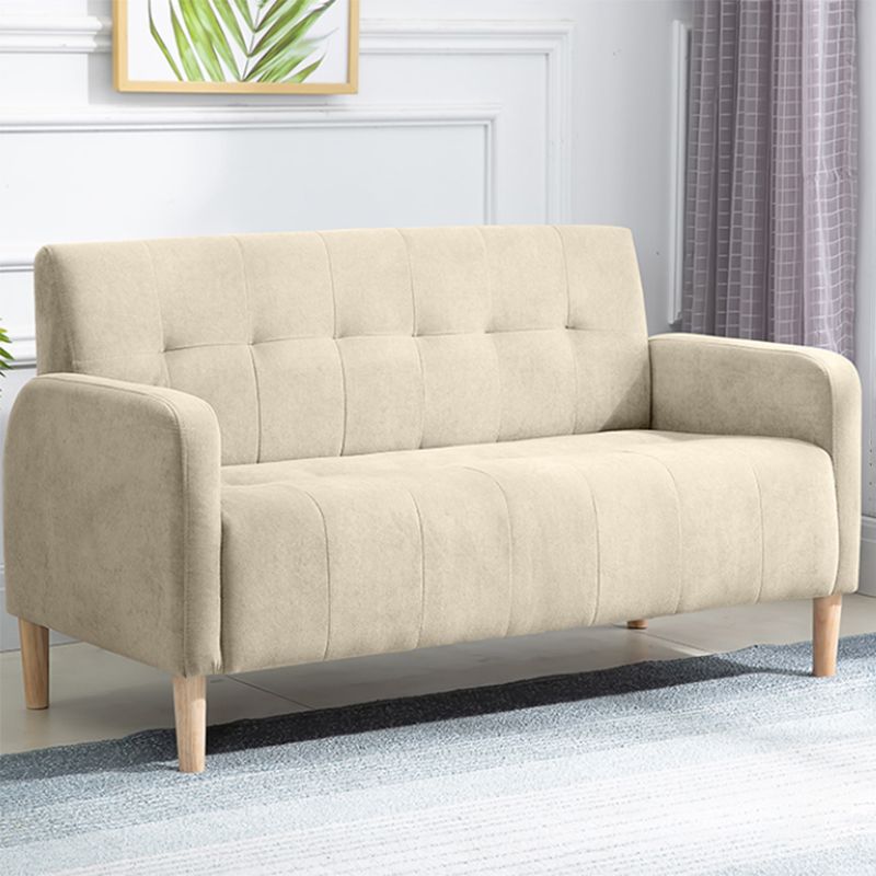 Scandinavian Settee Tufted Square Arm Living Room 3 Seater Seating