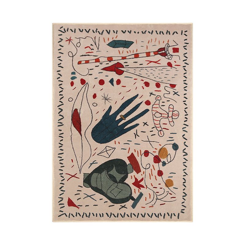 Bruin abstract print tapijt polyester modern tapijt wasbaar tapijt voor salon