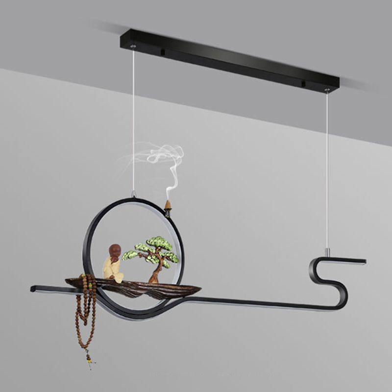 Luci a sospensione sospesa in metallo Lampade sospese lineari moderne per sala da studio