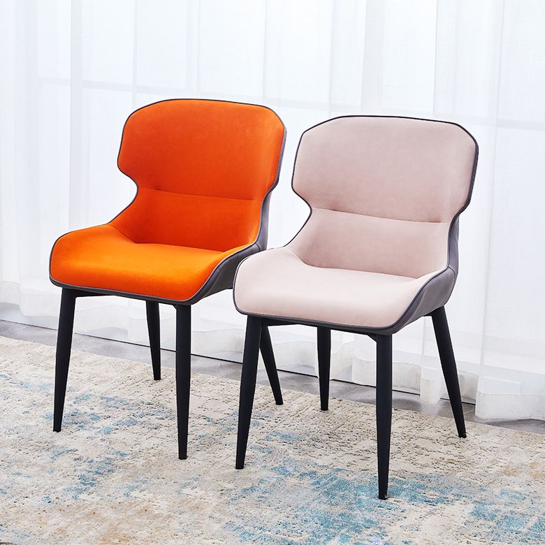 Sillas tapizadas de cuero de estilo nórdico, sillones Wingback Parsons