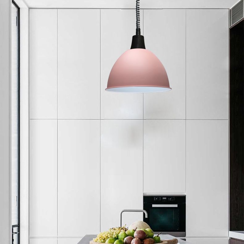 Metalen koepel hanger verlichting armatuur Noordse stijl hangend plafondlicht voor eetkamer