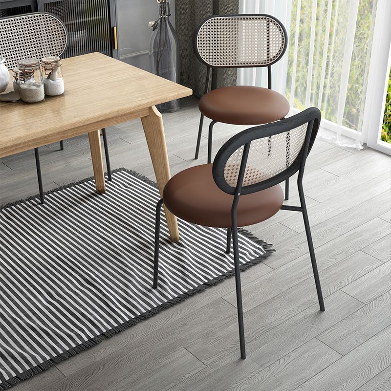 Chaise de salle à manger carrée de cuisine contemporaine