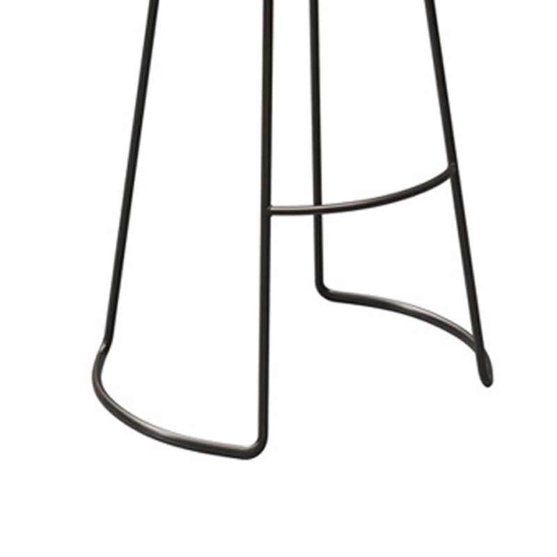 Contemporary Wood Counter Stool Living Room Bar Stool with Metal Legs