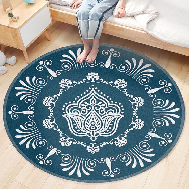 Nostalgisch traditioneel vloerkleed multi-gekleurde bloemen gedrukt tapijt Anti-slip achterste huisdiervriendelijke machine wasbaar tapijt voor slaapkamer