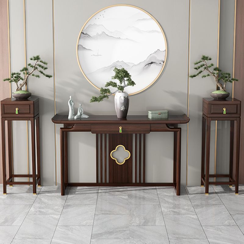 Rectangle Shape Contemporary Console Table Brown Console Sofa Table