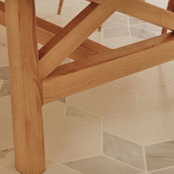 Modern Solid Wood Standard Dining Set Rectangle Shape Natural Dining Set for Kitchen